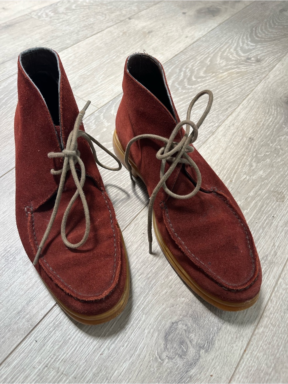 Loro Piana Women's Suede Ankle Boots rust eu37